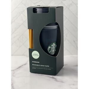 Starbucks Campus Collection FIU 5 Reusable Cold Cup, Lids, Straws